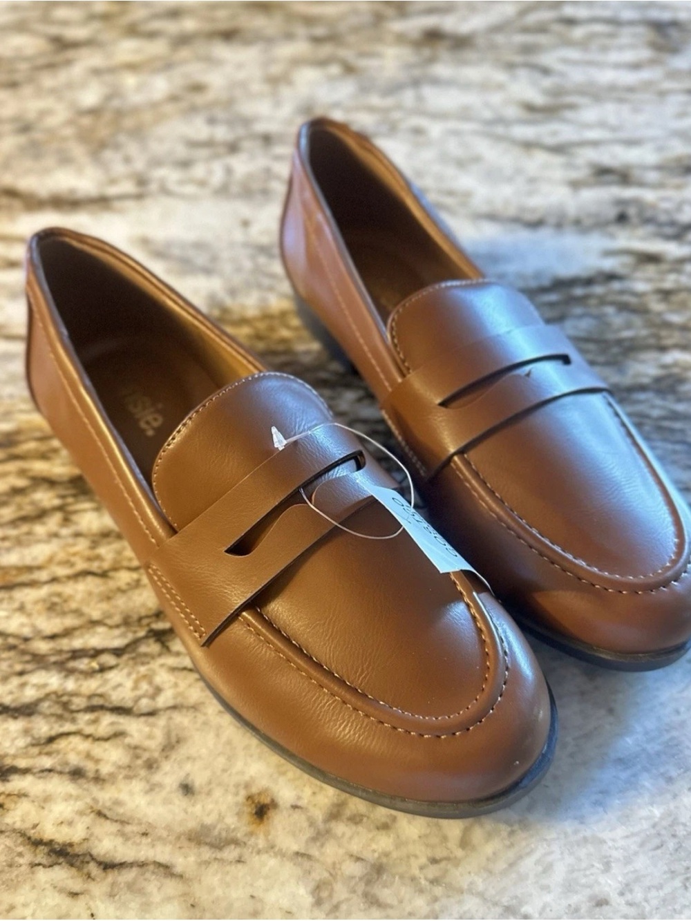 Kensie Ladies Penny Loafers Cognac Sz 8 NWT Costco Slip-On Shoes